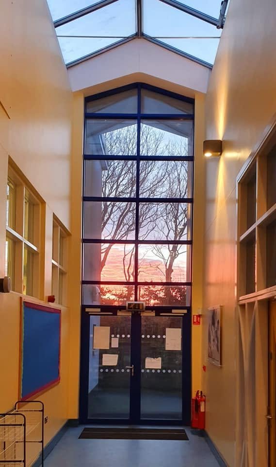 The entrance hall at Carnalridge Primary School