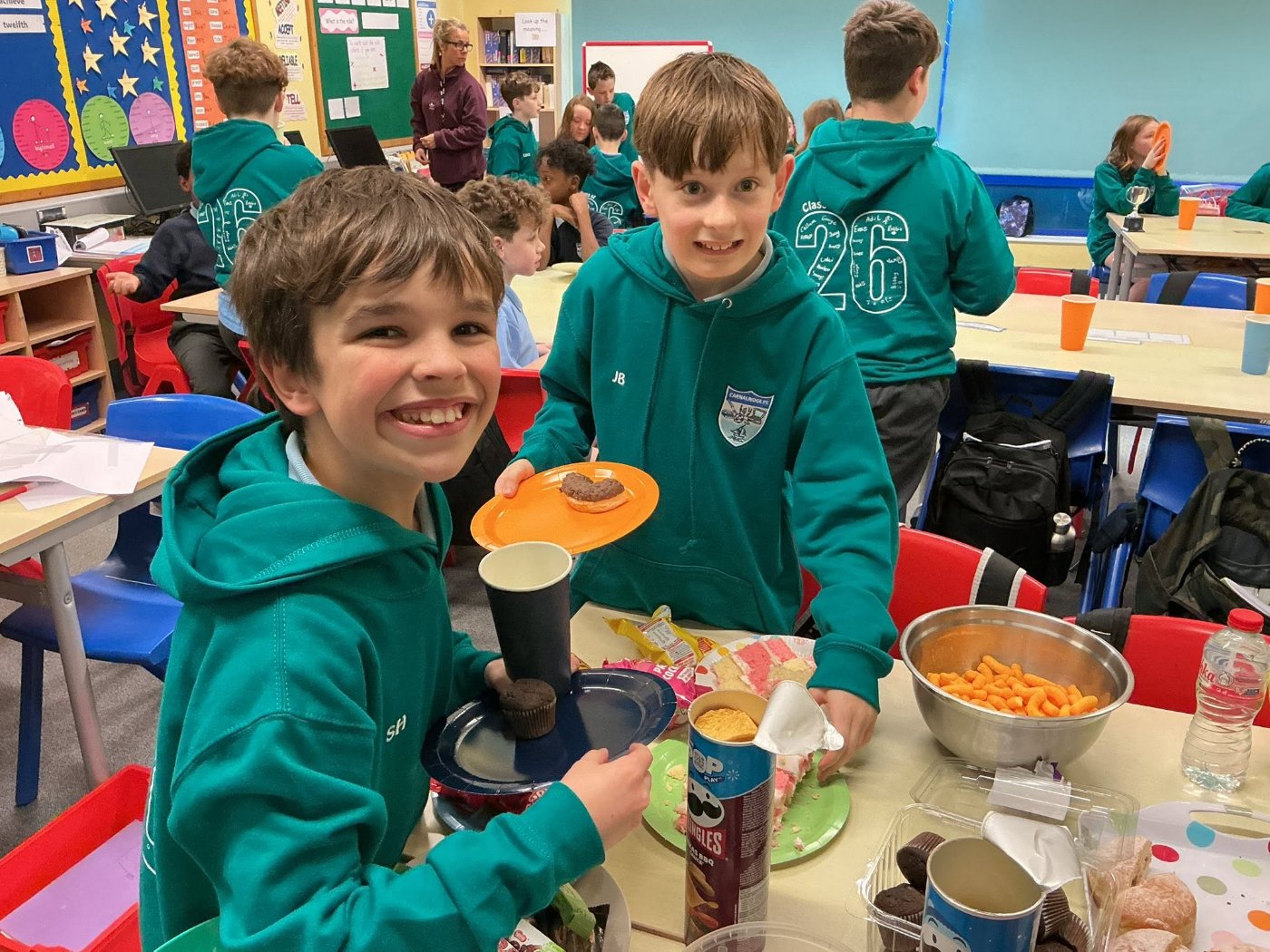 Pupils at Carnalridge Primary School enjoying a class treat afternoon